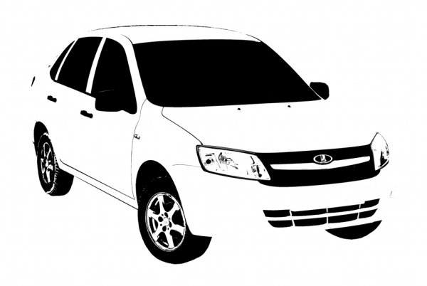 ВАЗ 2190 Гранта векторный чертеж