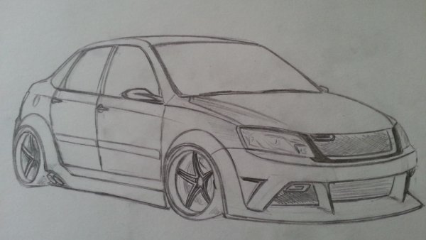 Лада Гранта раскраска