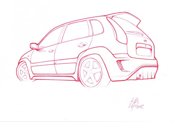 Рисунок Лада Калина хэтчбек