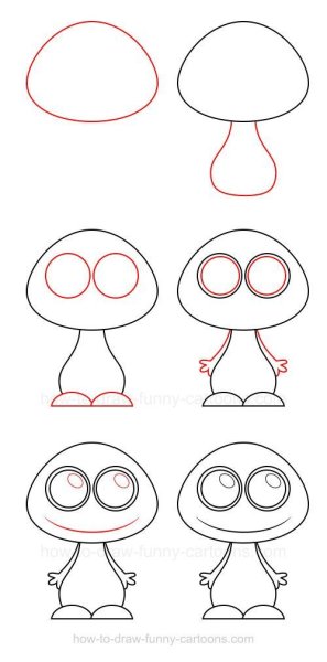 Поэтапное рисование пришелец