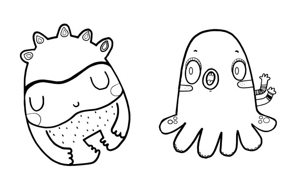 Раскраски монстрики и чудики