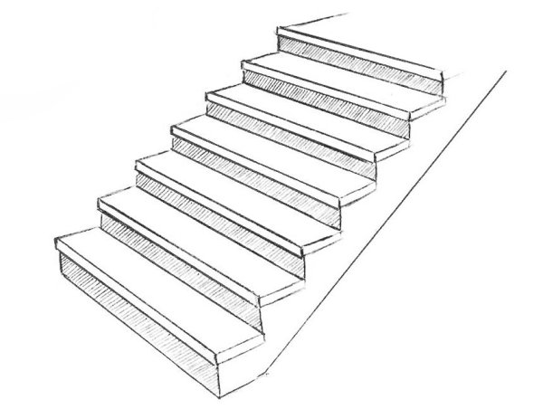 Лестница рисунок карандашом
