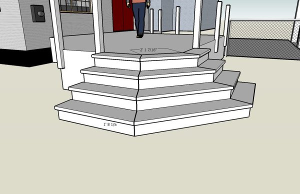 Ступеньки для крыльца из бетона размер