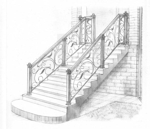 Ковка и чертежи крыльца