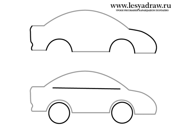 Трафарет автомобиля без колес