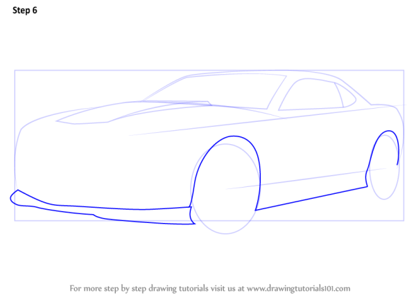 Поэтапное рисование Шевроле Камаро