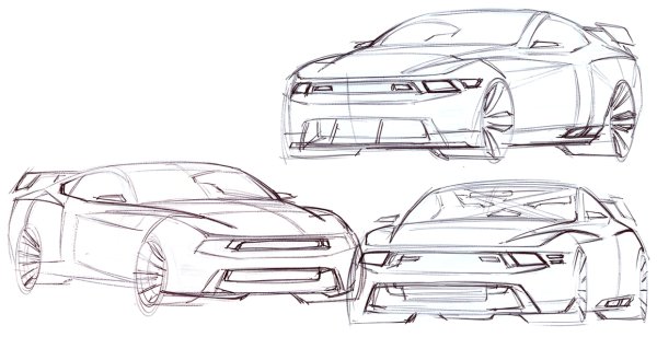 Ford Mustang gt эскиз