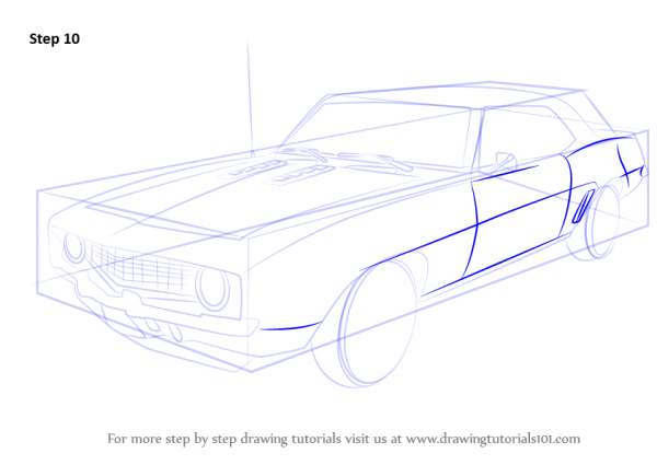 Chevrolet Camaro drawing Step by Step