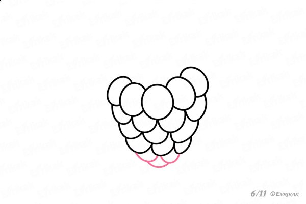 Нарисовать малину карандашом