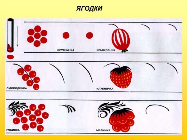 Ягоды карандашом