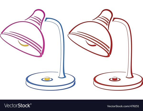 Поэтапное рисование настольной лампы