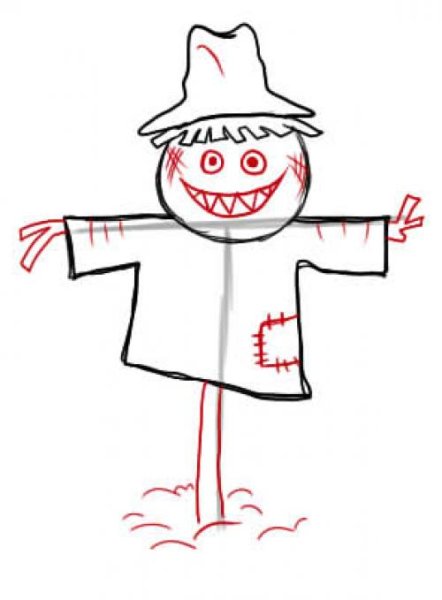 Пугало поэтапно