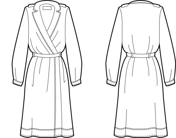 Халат раскраска