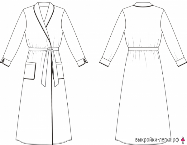Технический эскиз халата