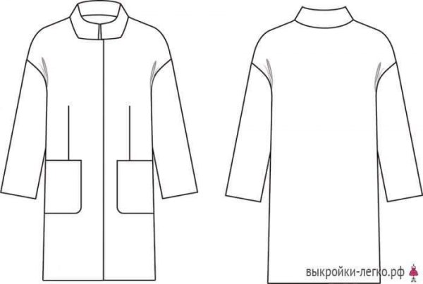 Лекала пальто прямого кроя