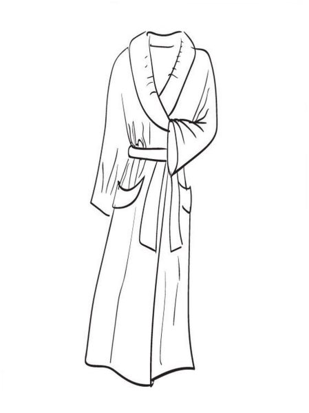 Халат раскраска для детей