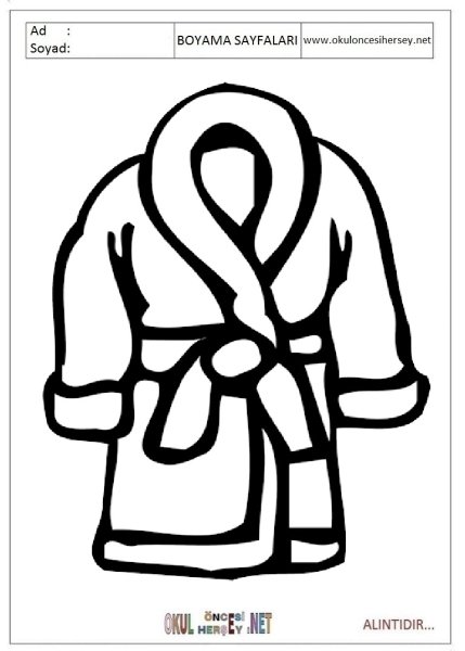 Халат раскраска