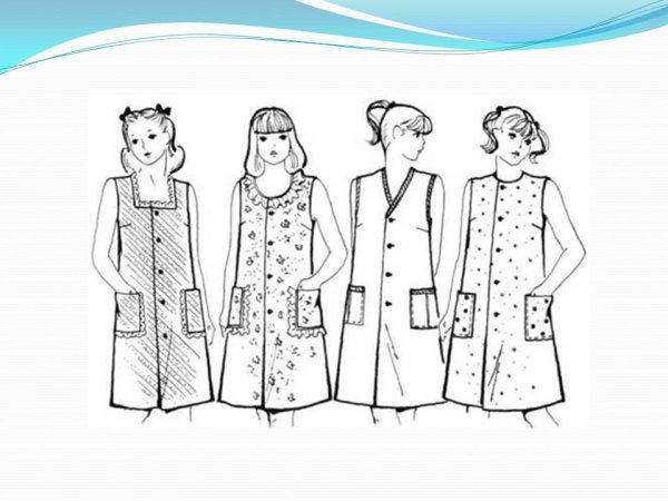 Эскиз модели домашней одежды