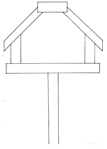 Трафарет кормушки для птиц для детей