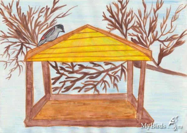 Рисование с детьми кормушка