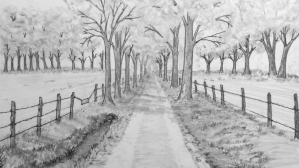 Аллея рисунок