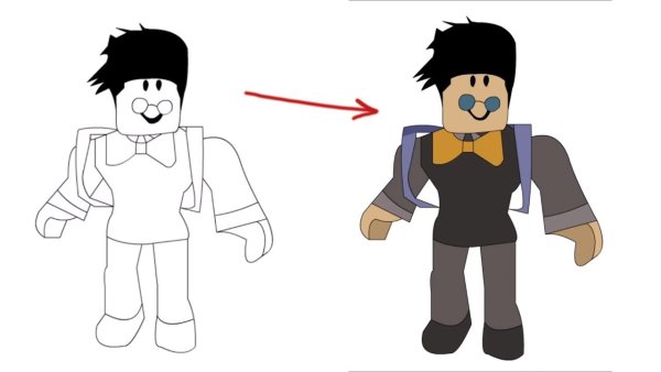 РОБЛОКС рисунок легкий