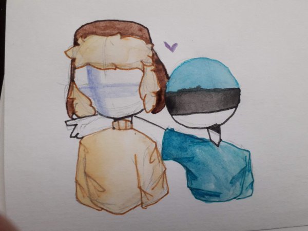 Рисунки акварелью Countryhumans