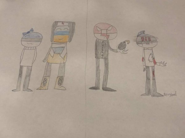 Countryhumans Финляндия карандашом