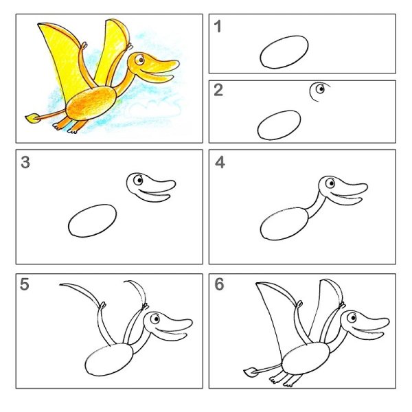 Динозавры рисование для детей