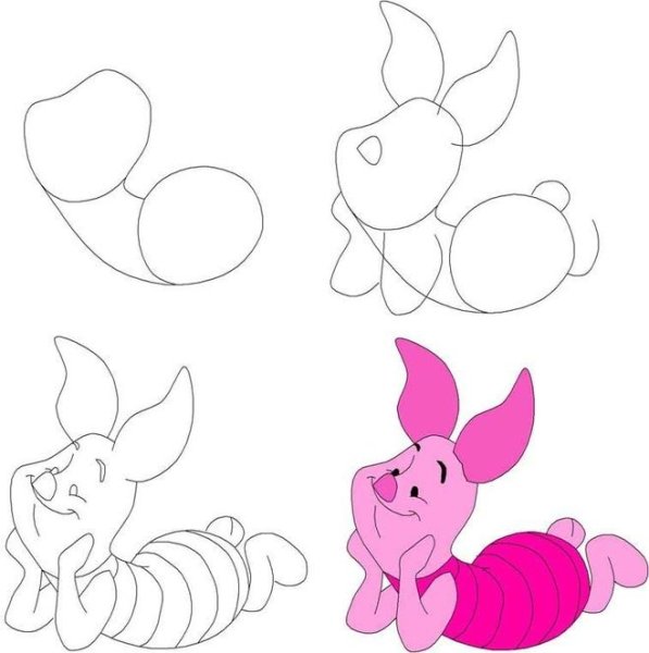 Схема рисования собаки для дошкольников