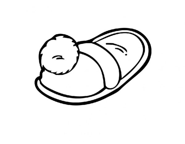 Тапочки раскраска для детей