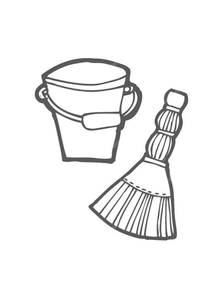 Веник раскраска