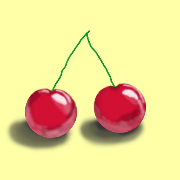 Рисованная черешня