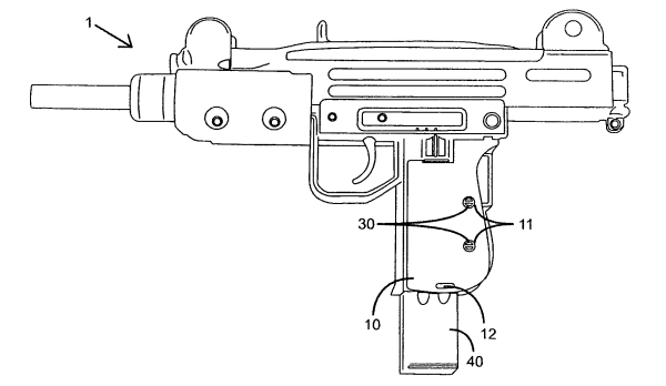 УЗИ пистолет пулемет чертеж