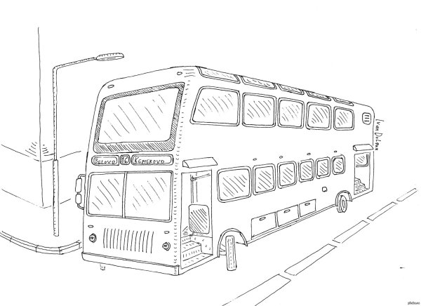 Раскраска автобус ПАЗ 3205