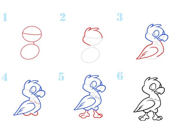 Орел рисунок пошагово