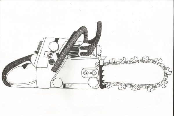 Бензопила рисовать