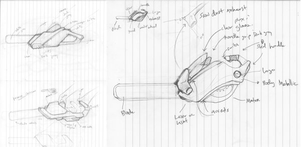 Бензопила поэтапные рисования