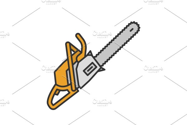 Бензопила сбоку