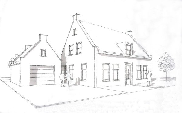 Дом карандашом