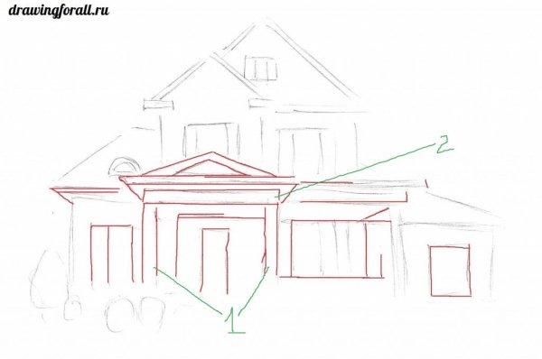 Дом карандашом
