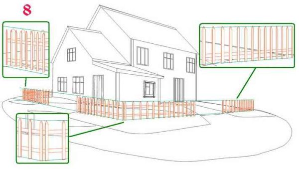 Дом карандашом