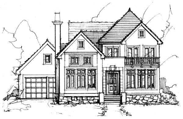 Нарисовать двухэтажный дом