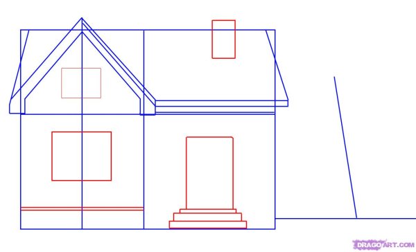 Дом карандашом для начинающих
