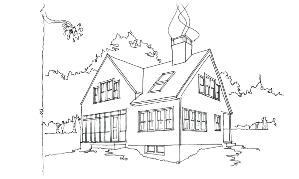 Дом карандашом