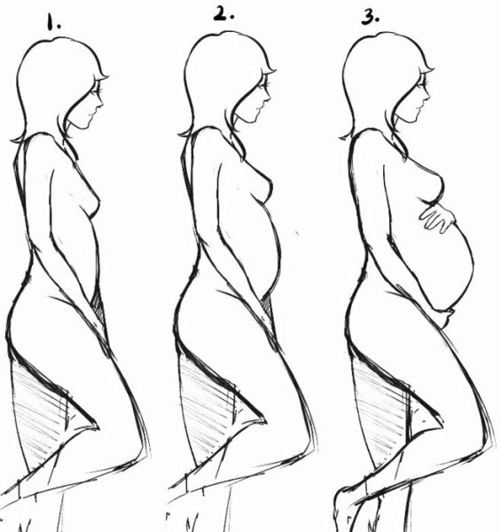 Поза на боку рисунок