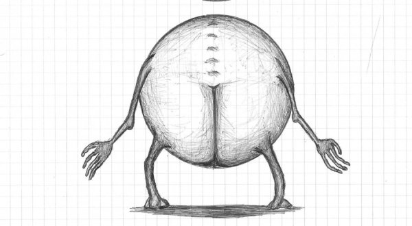 Колобок вид сзади