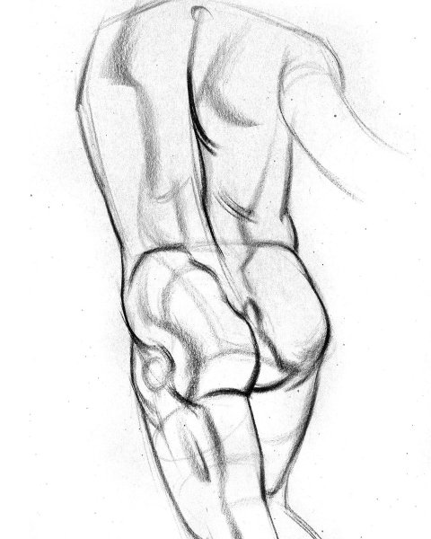 Рисование ягодиц