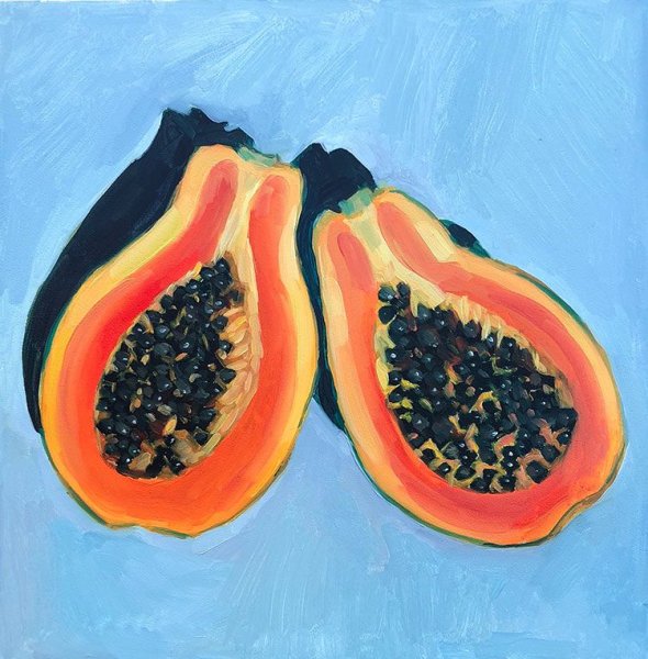 Папайя масляная живопись