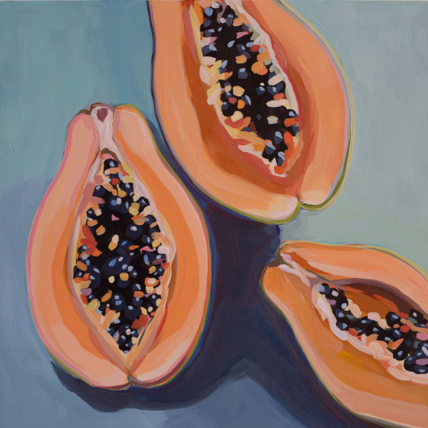 Папайя картина маслом